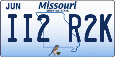 MO license plate II2R2K