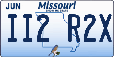 MO license plate II2R2X