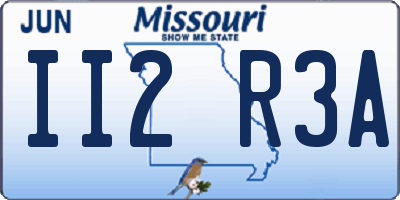MO license plate II2R3A