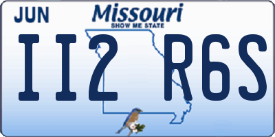 MO license plate II2R6S