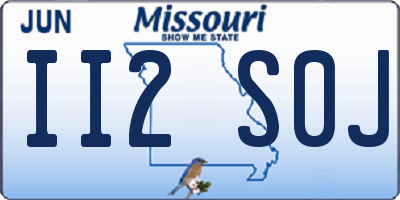 MO license plate II2S0J