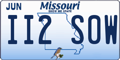MO license plate II2S0W