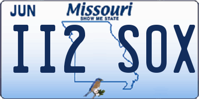 MO license plate II2S0X