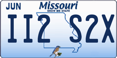 MO license plate II2S2X