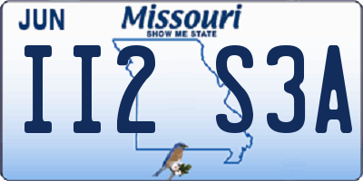 MO license plate II2S3A