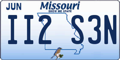 MO license plate II2S3N