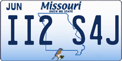 MO license plate II2S4J