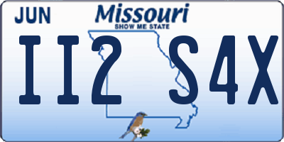 MO license plate II2S4X