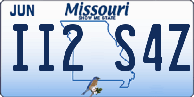 MO license plate II2S4Z