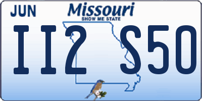 MO license plate II2S5O
