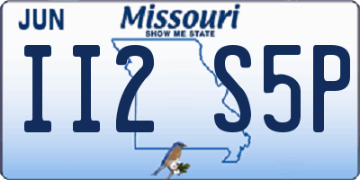 MO license plate II2S5P