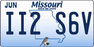 MO license plate II2S6V