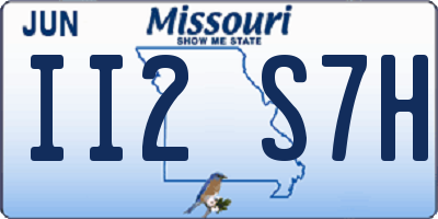 MO license plate II2S7H