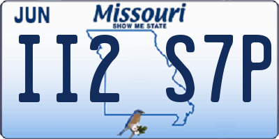 MO license plate II2S7P