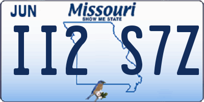 MO license plate II2S7Z