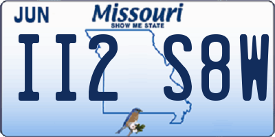 MO license plate II2S8W