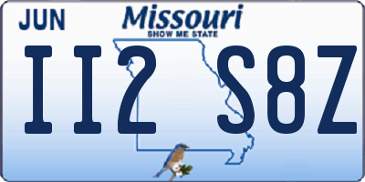 MO license plate II2S8Z