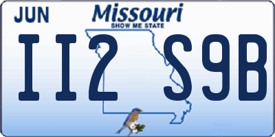 MO license plate II2S9B