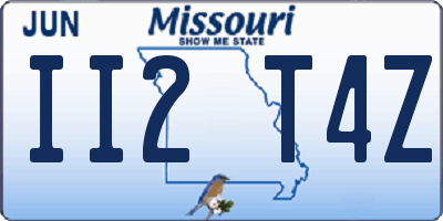 MO license plate II2T4Z