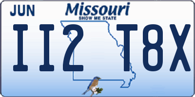MO license plate II2T8X