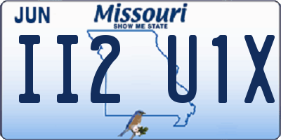 MO license plate II2U1X