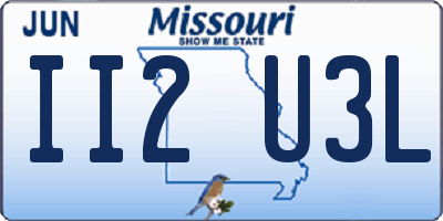 MO license plate II2U3L