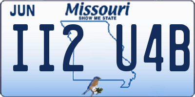 MO license plate II2U4B