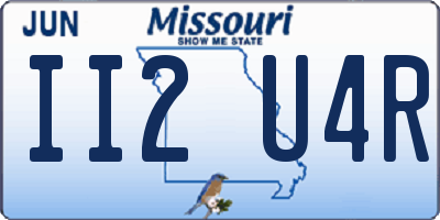 MO license plate II2U4R