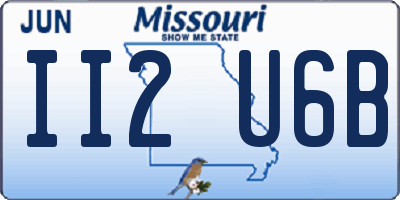 MO license plate II2U6B