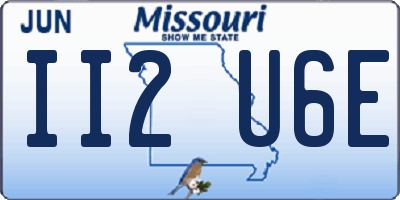 MO license plate II2U6E