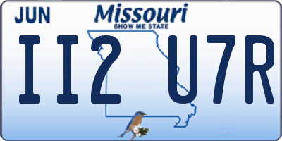 MO license plate II2U7R