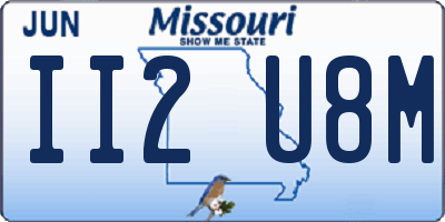 MO license plate II2U8M