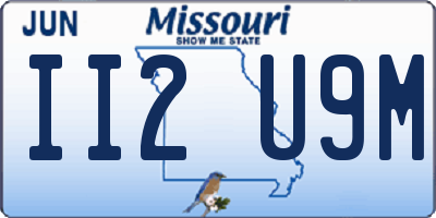 MO license plate II2U9M