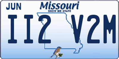 MO license plate II2V2M