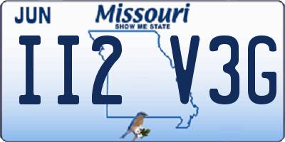 MO license plate II2V3G