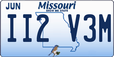 MO license plate II2V3M