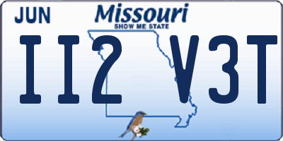 MO license plate II2V3T