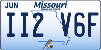 MO license plate II2V6F
