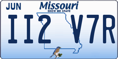 MO license plate II2V7R
