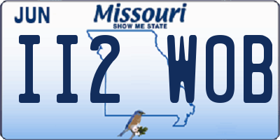 MO license plate II2W0B