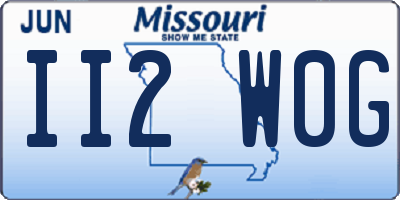 MO license plate II2W0G