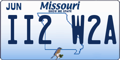 MO license plate II2W2A