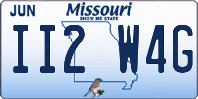 MO license plate II2W4G