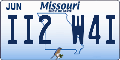 MO license plate II2W4I