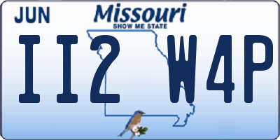 MO license plate II2W4P
