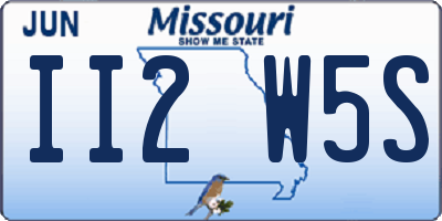 MO license plate II2W5S