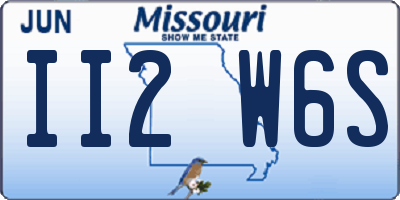 MO license plate II2W6S