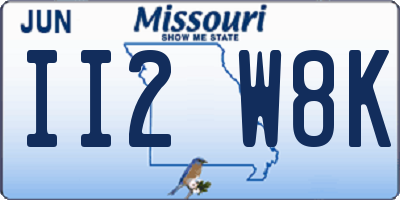 MO license plate II2W8K