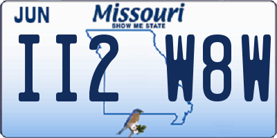 MO license plate II2W8W
