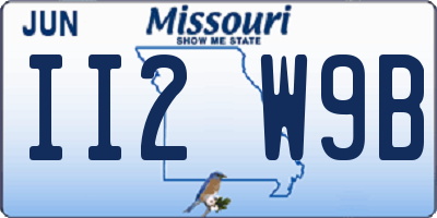 MO license plate II2W9B